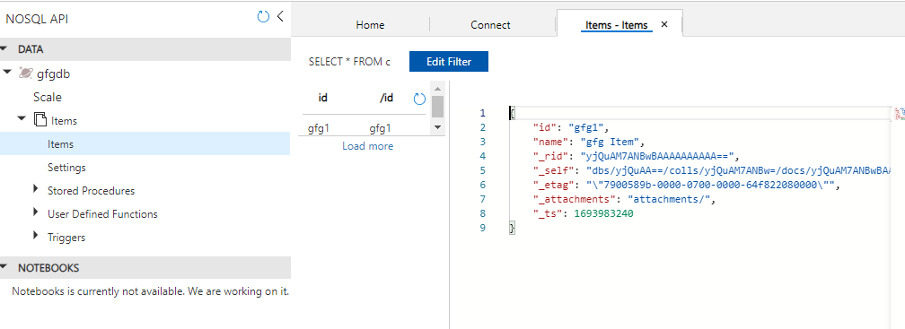 NoSQL API 