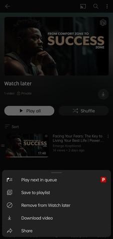 Click on three dots and Remove from Watch Later option