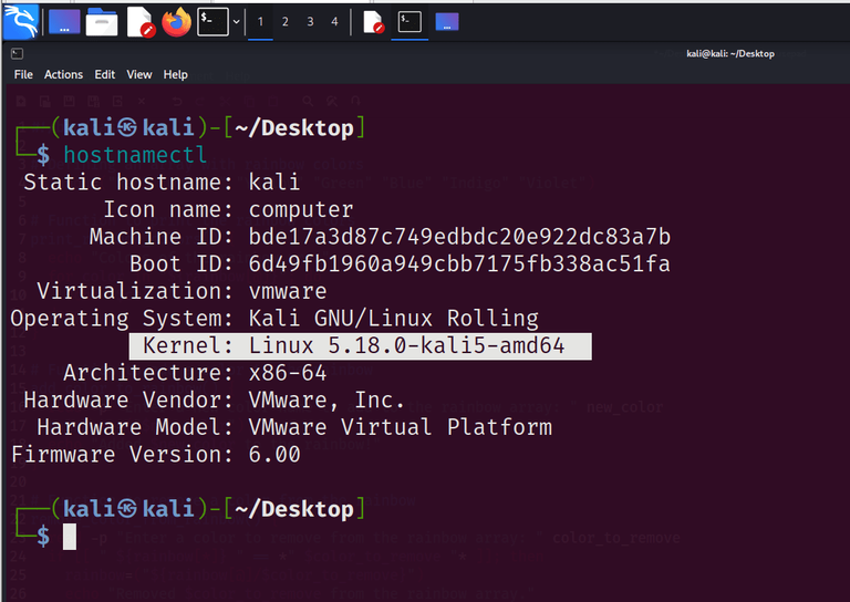 Checking Kernel Version using hostnamectl command