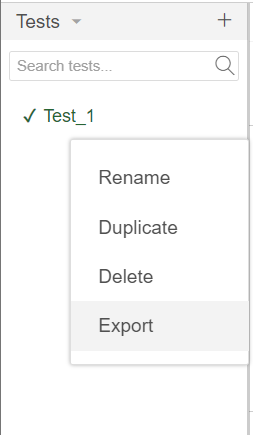 Export test case