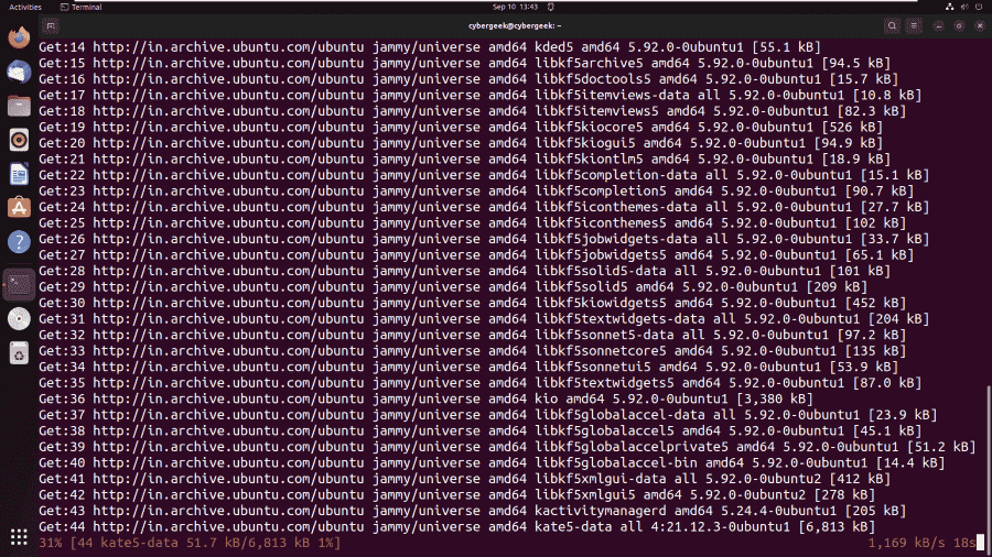 Confirming Installation using 'Y' key