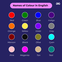 Names of Colours - List of Colours Names in English - GeeksforGeeks
