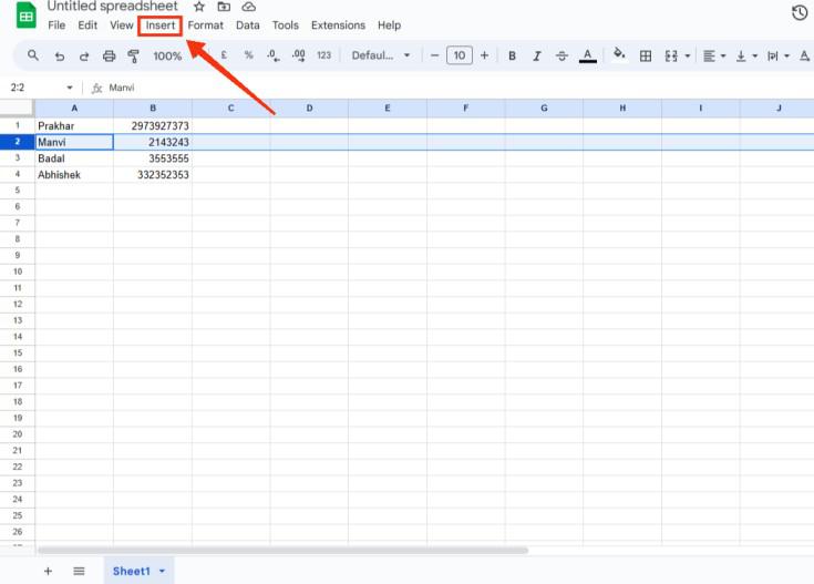 How To Insert Multiple Rows In Google Sheets - GeeksforGeeks