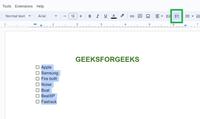Inserting a Checkbox in Google Docs - GeeksforGeeks