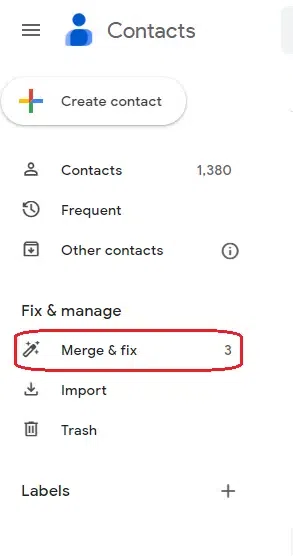 Select Merge & Fix