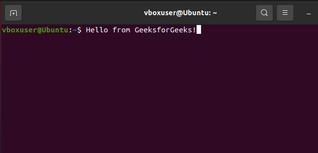 Terminal Opened on Ubuntu