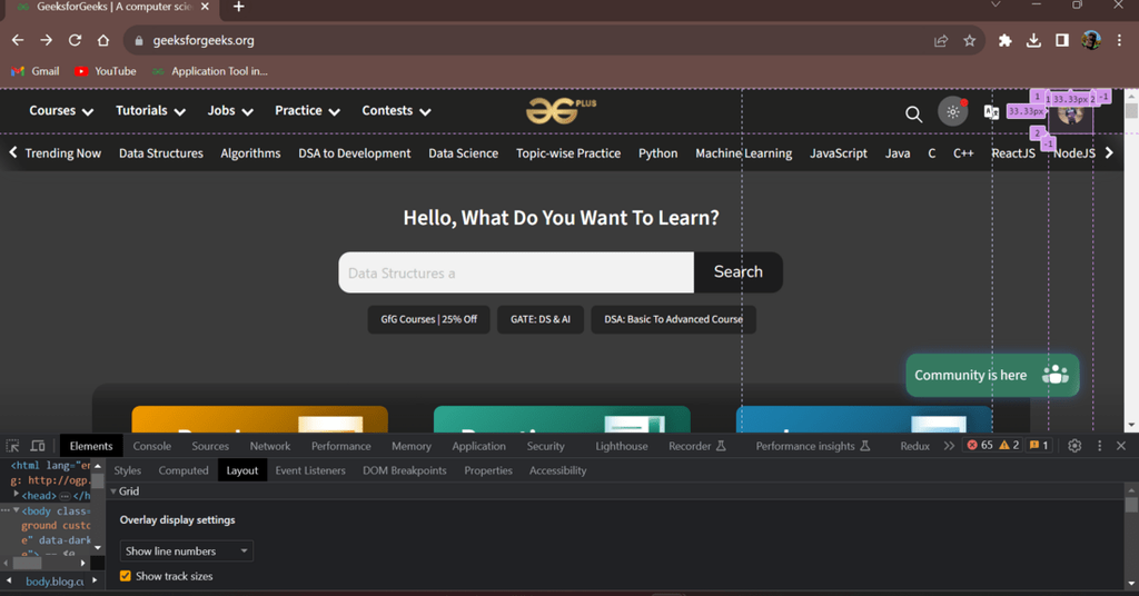 Layout Tab in Google Chrome Browser - GeeksforGeeks