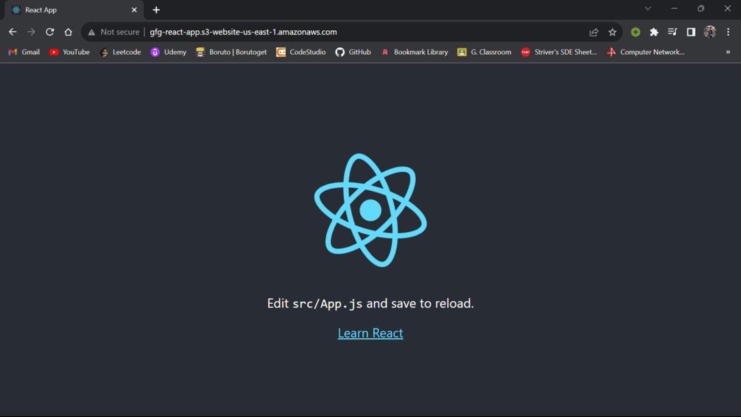 react-application-running-in-aws-s3