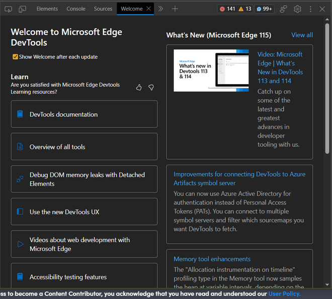 Welcome Tool in Microsoft Edge Browser - GeeksforGeeks