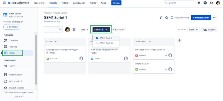 Jira Create Sprint - GeeksforGeeks