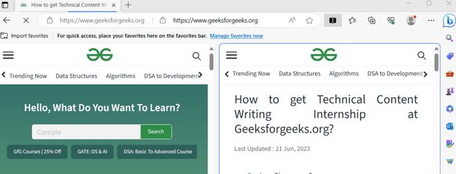 How to Browse in Microsoft Edge Browser - GeeksforGeeks
