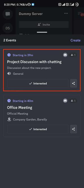 Discord in Project Week