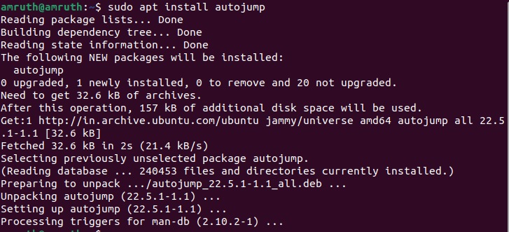 Autojump – An Advanced ‘cd’ Command to Quickly Navigate Linux Filesystem