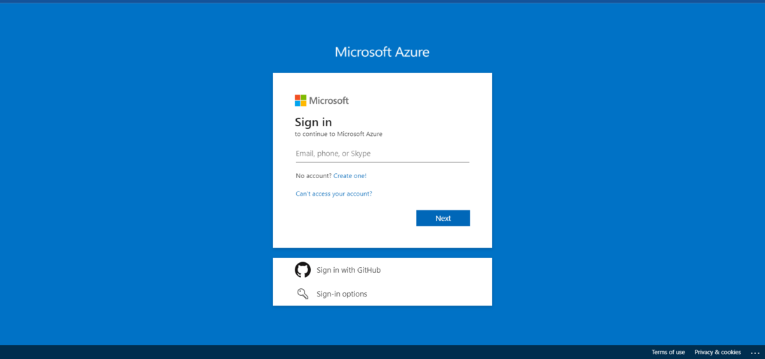 Sign in to Microsoft Azure