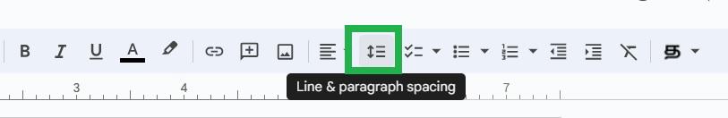 Click on the Line & Paragraph Spacing Icon and Select Double