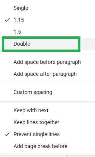 Select the option of Double