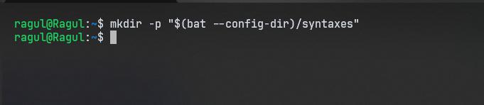 Creating syntax folder for bat