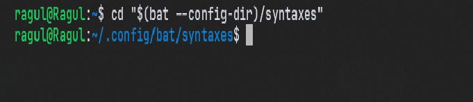 Moving into the syntax folder