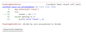 How to catch a NumPy warning like an exception in Python - GeeksforGeeks