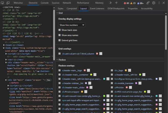 Open Elements Elements Tool in Microsoft Edge Browser - GeeksforGeeks