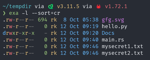 Exa – A Modern Replacement for “ls Command” Written in Rust - GeeksforGeeks