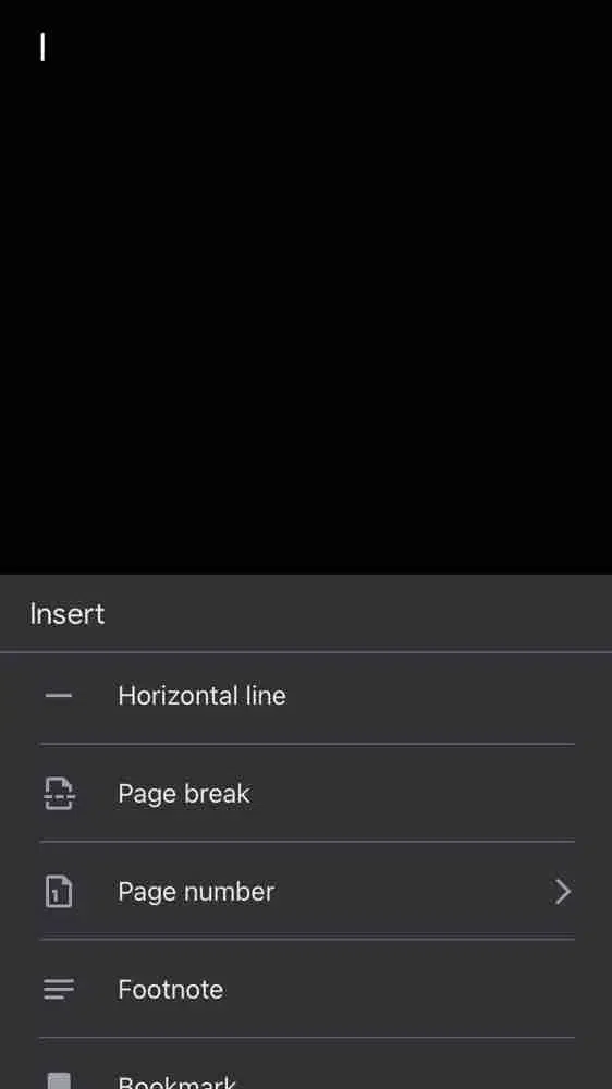 Select Page Break Option 