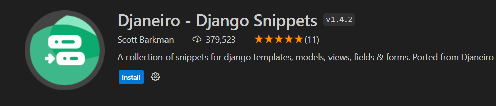 Djanerio-Django Snippets