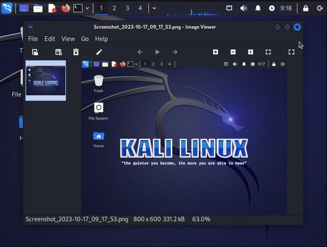 kali linux screenshots