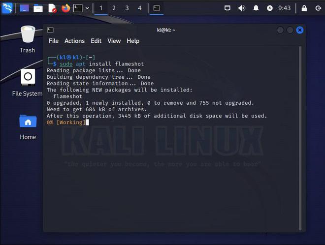 Kali Linux Screenshot