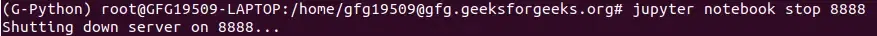 Jupyter Server Stopped by using PORT-Geeksforgeeks