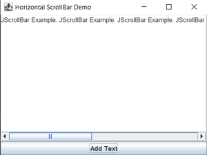 Horizontal Scrollbar using JScollBar