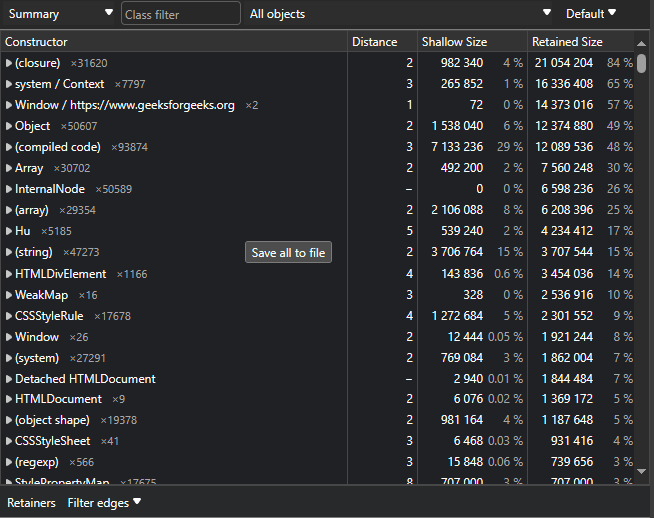 heap-snapshot-summary