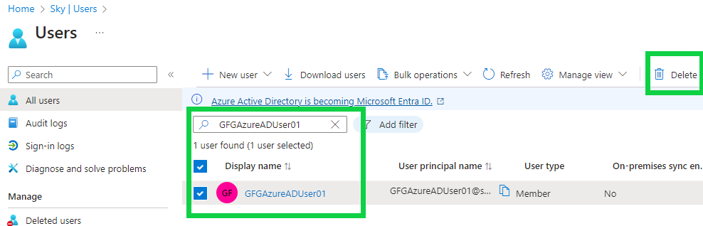 microsoft azure create user