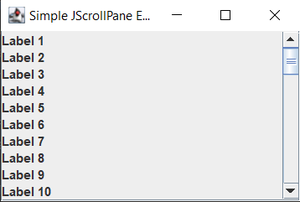 Output of JscollPane Example 1