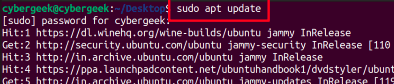 sudo apt update