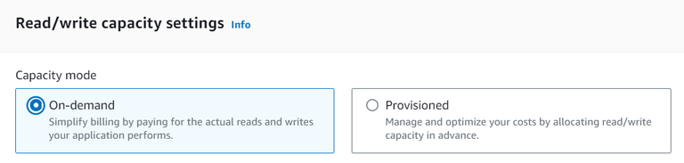 On Demand Capacity Mode