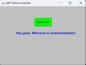 Output of  Java AWT Button Example-3