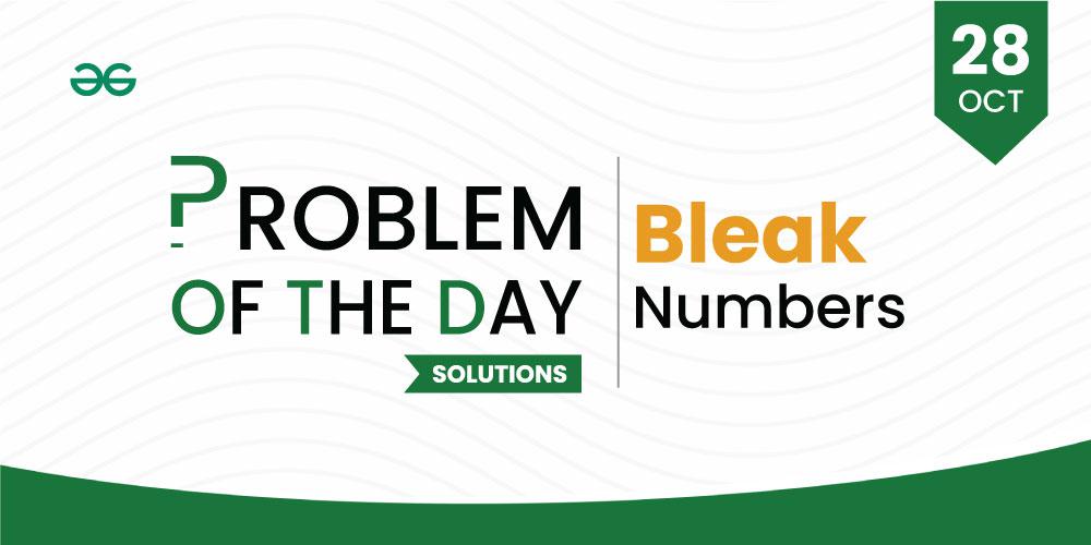 GeeksforGeeks Problem Of The Day POTD Solutions | 28 October 23