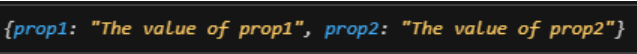 hoc pattern output displaying the value of prop1 and prop2