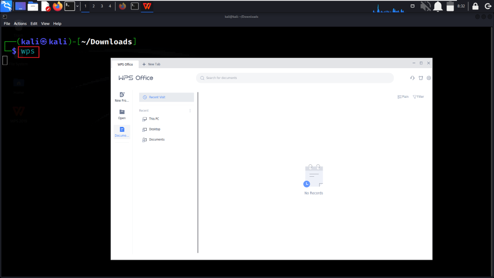 Launching WPS using terminal