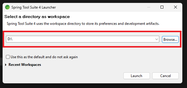 Setting Up Workspace Path