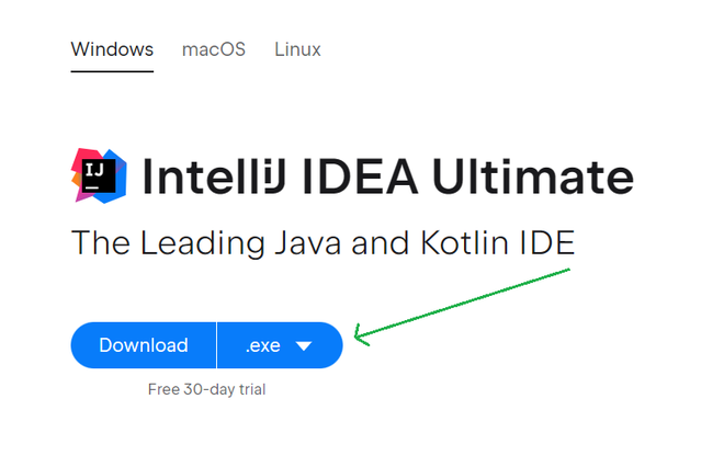 Visiting IntelliJ official site for installation