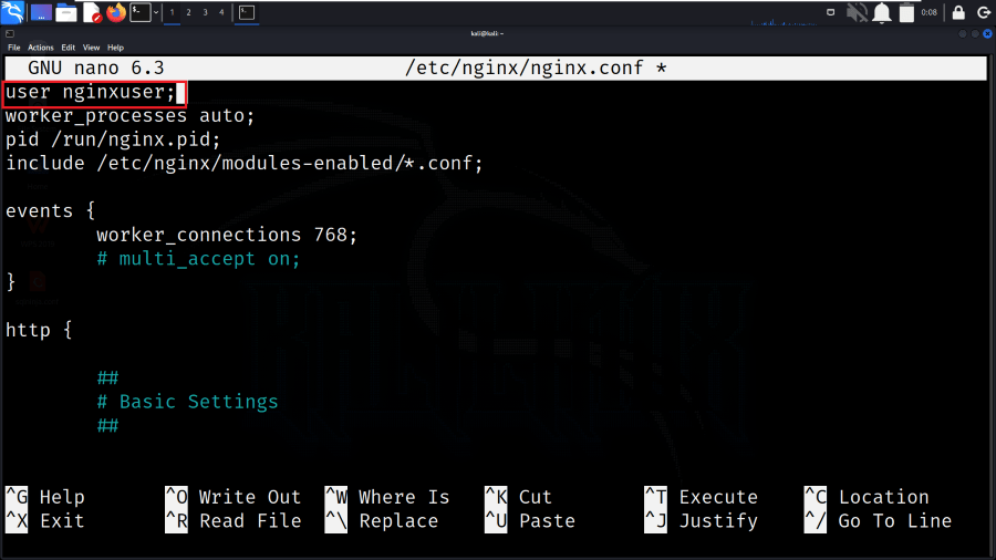 Specify Non-Root User in Nginx Configuration