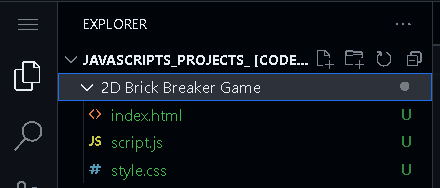 Project Files with Proper naming