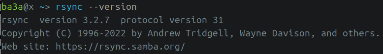 rsync---version