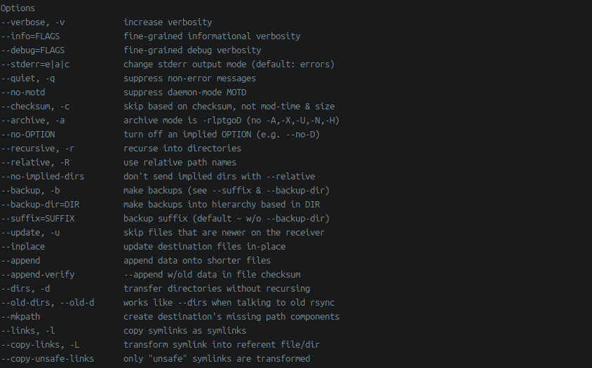 rsync---help