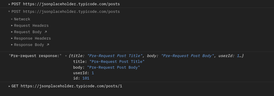 Sending POST Request with Pre-request Script