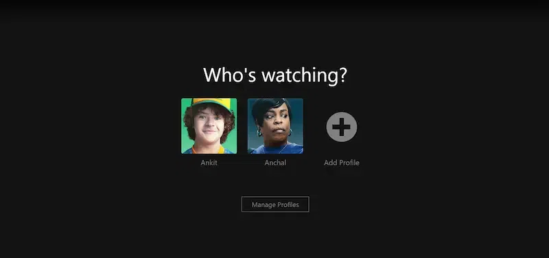 Select the Netflix profile want to delete