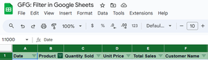 How to Filter in Google Sheets - GeeksforGeeks