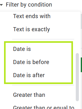 For cells with dates